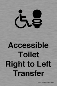 Accessible Toilet with Right to Left Transfer